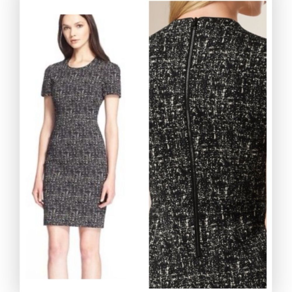 Burberry London 'Carlyss' Tweed wool cotton Sheath Dress, Size 12 NWT $1195